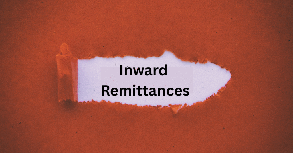 Inward remittances text on torn paper representing Nepal's foreign exchange earnings and economic lifeline during political crisis